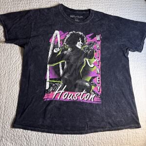Unisex Adult Licensed Retro Whitney Houston Graphic T-Shirt Tie Dye Size XL